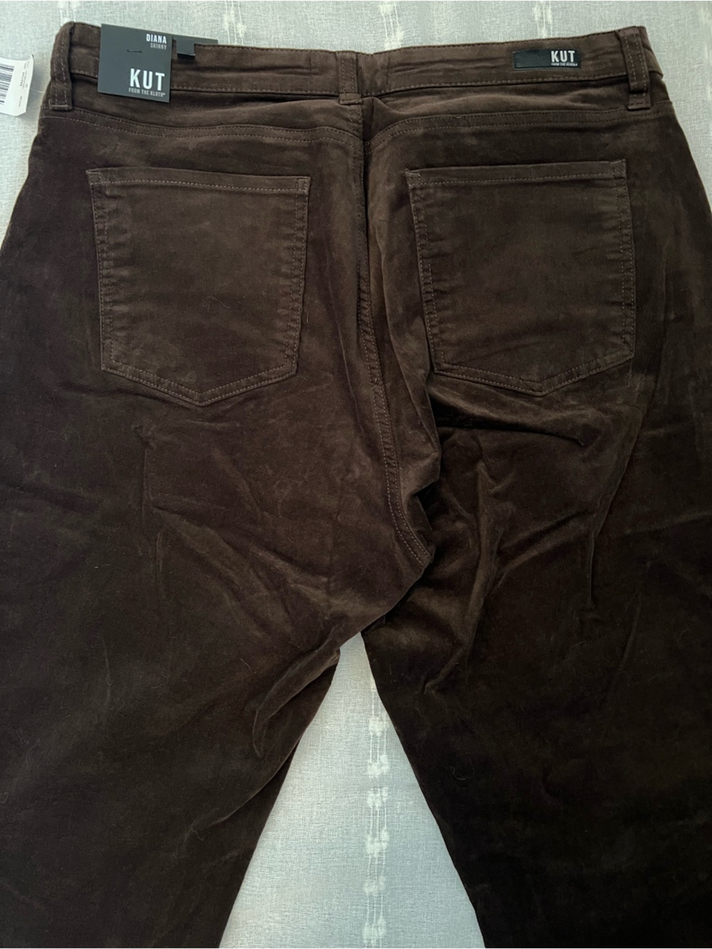 KUT From The Kloth Brown Corduroy Skinny Pants Size 14 NWT - Picture 5 of 7